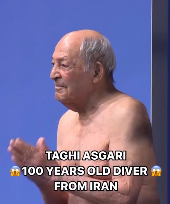 百岁跳水传奇塔吉·阿斯加里世锦赛摘金